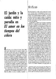 El jardín y la caída: mito y parodia en "El amor en los tiempos del cólera" / Lourdes E. Morales-Gudmundsson | Biblioteca Virtual Miguel de Cervantes