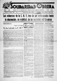 Solidaridad Obrera : Órgano y Portavoz de la Confederación Regional del Trabajo de Levante. Núm. 119, 22 de mayo de 1936 | Biblioteca Virtual Miguel de Cervantes