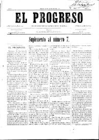 El Progreso : Periódico Democrático de la Marina. Suplemento al núm. 7, 11 de octubre de 1884 | Biblioteca Virtual Miguel de Cervantes