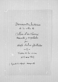 Documentos históricos de la villa de Callosa d'en Sarriá. Visitas de los años 1633-1807 / Adolfo Salvá y Ballester | Biblioteca Virtual Miguel de Cervantes