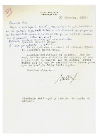 Carta de Max Aub a Camilo José Cela. México, 27 de febrero de 1964 | Biblioteca Virtual Miguel de Cervantes