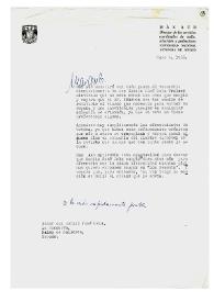 Carta de Max Aub a Camilo José Cela. México, 4 de mayo de 1966 | Biblioteca Virtual Miguel de Cervantes