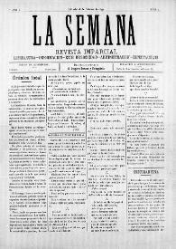 La Semana : Revista Imparcial. Literatura-Información-Ecos de Sociedad-Administración-Espectáculos. Núm. 5, 26 de febrero de 1897 | Biblioteca Virtual Miguel de Cervantes