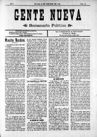 Gente Nueva : Semanario independiente (Elche). Año I, núm. 18, 18 de octubre de 1903 | Biblioteca Virtual Miguel de Cervantes