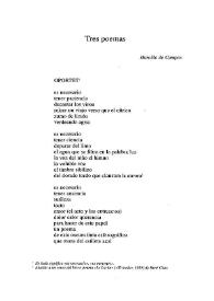 Tres poemas / Haroldo de Campos | Biblioteca Virtual Miguel de Cervantes