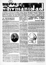 Nueva Humanidad. Núm. 1, 10 de marzo de 1933 | Biblioteca Virtual Miguel de Cervantes