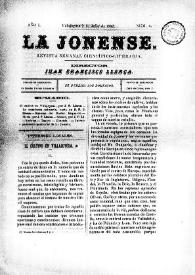 La Jonense : revista semanal científico-literaria. Núm. 6, 9 de julio de 1882 | Biblioteca Virtual Miguel de Cervantes