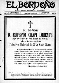 El Bordoño : Semanario Festivo-Literario. Núm. 118, 25 de abril de 1909 | Biblioteca Virtual Miguel de Cervantes