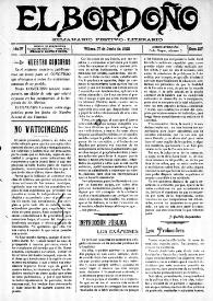 El Bordoño : Semanario Festivo-Literario. Núm. 127, 27 de junio de 1909 | Biblioteca Virtual Miguel de Cervantes