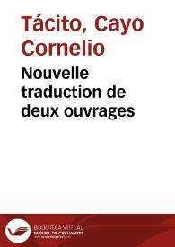 Nouvelle traduction de deux ouvrages | Biblioteca Virtual Miguel de Cervantes