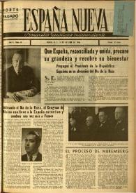 España nueva : Semanario Republicano Independiente. Año II, núm. 48, 19 de octubre de 1946 | Biblioteca Virtual Miguel de Cervantes