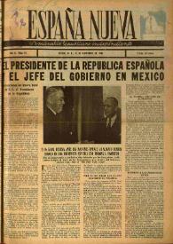 España nueva : Semanario Republicano Independiente. Año II, núm. 54, 30 de noviembre de 1946 | Biblioteca Virtual Miguel de Cervantes