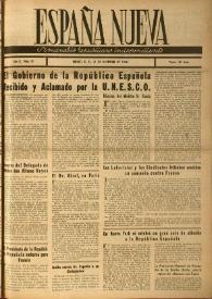 España nueva : Semanario Republicano Independiente. Año II, núm. 57, 21 de diciembre de 1946 | Biblioteca Virtual Miguel de Cervantes