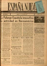 España nueva : Semanario Republicano Independiente. Año III, núm. 59, 4 de enero de 1947 | Biblioteca Virtual Miguel de Cervantes