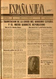 España nueva : Semanario Republicano Independiente. Año III, núm. 64, 8 de febrero de 1947 | Biblioteca Virtual Miguel de Cervantes