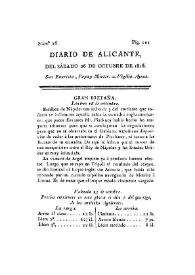 Diario de Alicante. Núm. 26, 26 de octubre de 1816 | Biblioteca Virtual Miguel de Cervantes