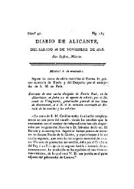 Diario de Alicante. Núm. 47, 16 de noviembre de 1816 | Biblioteca Virtual Miguel de Cervantes