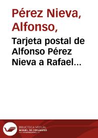 Tarjeta postal de Alfonso Pérez Nieva a Rafael Altamira. Strasburgo, 9 de mayo de 1911 | Biblioteca Virtual Miguel de Cervantes