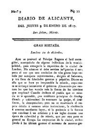 Diario de Alicante. Núm. 9, 9 de enero de 1817 | Biblioteca Virtual Miguel de Cervantes