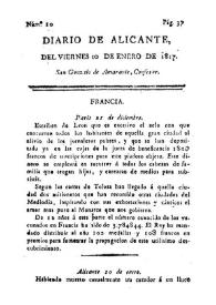 Diario de Alicante. Núm. 10, 10 de enero de 1817 | Biblioteca Virtual Miguel de Cervantes