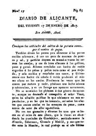 Diario de Alicante. Núm. 17, 17 de enero de 1817 | Biblioteca Virtual Miguel de Cervantes