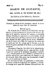 Diario de Alicante. Núm. 20, 20 de enero de 1817 | Biblioteca Virtual Miguel de Cervantes