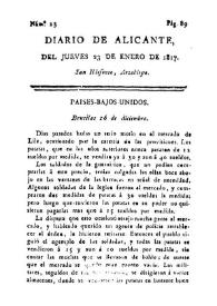 Diario de Alicante. Núm. 23, 23 de enero de 1817 | Biblioteca Virtual Miguel de Cervantes