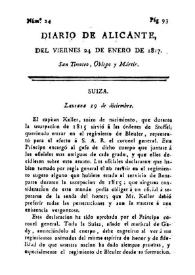 Diario de Alicante. Núm. 24, 24 de enero de 1817 | Biblioteca Virtual Miguel de Cervantes