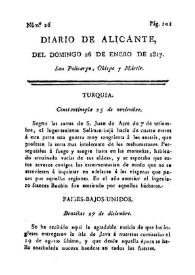 Diario de Alicante. Núm. 26, 26 de enero de 1817 | Biblioteca Virtual Miguel de Cervantes