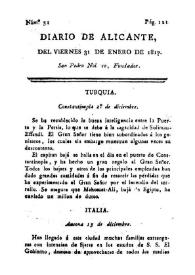 Diario de Alicante. Núm. 31, 31 de enero de 1817 | Biblioteca Virtual Miguel de Cervantes