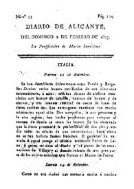 Diario de Alicante. Núm. 33, 2 de febrero de 1817 | Biblioteca Virtual Miguel de Cervantes