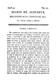 Diario de Alicante. Núm. 49, 18 de febrero de 1817 | Biblioteca Virtual Miguel de Cervantes