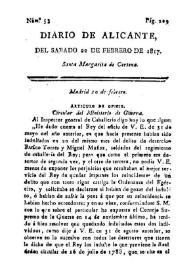 Diario de Alicante. Núm. 53, 22 de febrero de 1817 | Biblioteca Virtual Miguel de Cervantes