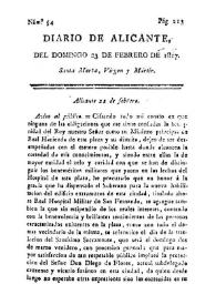 Diario de Alicante. Núm. 54, 23 de febrero de 1817 | Biblioteca Virtual Miguel de Cervantes