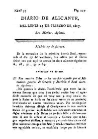 Diario de Alicante. Núm. 55, 24 de febrero de 1817 | Biblioteca Virtual Miguel de Cervantes