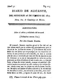 Diario de Alicante. Núm. 57, 26 de febrero de 1817 | Biblioteca Virtual Miguel de Cervantes