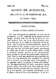 Diario de Alicante. Núm. 58, 27 de febrero de 1817 | Biblioteca Virtual Miguel de Cervantes