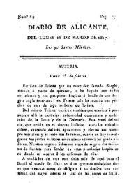 Diario de Alicante. Núm. 69, 10 de marzo de 1817 | Biblioteca Virtual Miguel de Cervantes