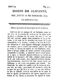 Diario de Alicante. Núm. 79, 20 de marzo de 1817 | Biblioteca Virtual Miguel de Cervantes