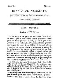 Diario de Alicante. Núm. 82, 23 de marzo de 1817 | Biblioteca Virtual Miguel de Cervantes