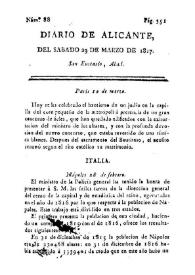 Diario de Alicante. Núm. 88, 29 de marzo de 1817 | Biblioteca Virtual Miguel de Cervantes