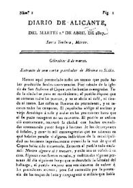 Diario de Alicante. Núm. 1, 1.º de abril de 1817 | Biblioteca Virtual Miguel de Cervantes