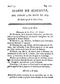 Diario de Alicante. Núm. 33, 3 de mayo de 1817 | Biblioteca Virtual Miguel de Cervantes