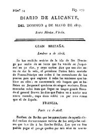 Diario de Alicante. Núm. 34, 4 de mayo de 1817 | Biblioteca Virtual Miguel de Cervantes