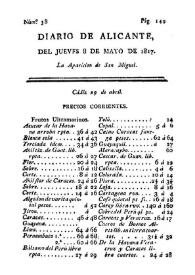 Diario de Alicante. Núm. 38, 8 de mayo de 1817 | Biblioteca Virtual Miguel de Cervantes