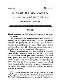 Diario de Alicante. Núm. 40, 10 de mayo de 1817 | Biblioteca Virtual Miguel de Cervantes