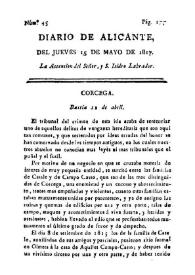 Diario de Alicante. Núm. 45, 15 de mayo de 1817 | Biblioteca Virtual Miguel de Cervantes