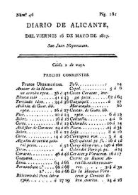 Diario de Alicante. Núm. 46, 16 de mayo de 1817 | Biblioteca Virtual Miguel de Cervantes