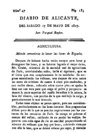 Diario de Alicante. Núm. 47, 17 de mayo de 1817 | Biblioteca Virtual Miguel de Cervantes