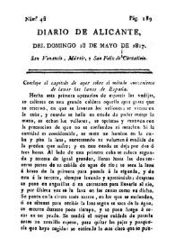 Diario de Alicante. Núm. 48, 18 de mayo de 1817 | Biblioteca Virtual Miguel de Cervantes